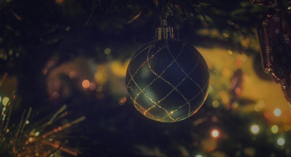 christmas, tree, ball