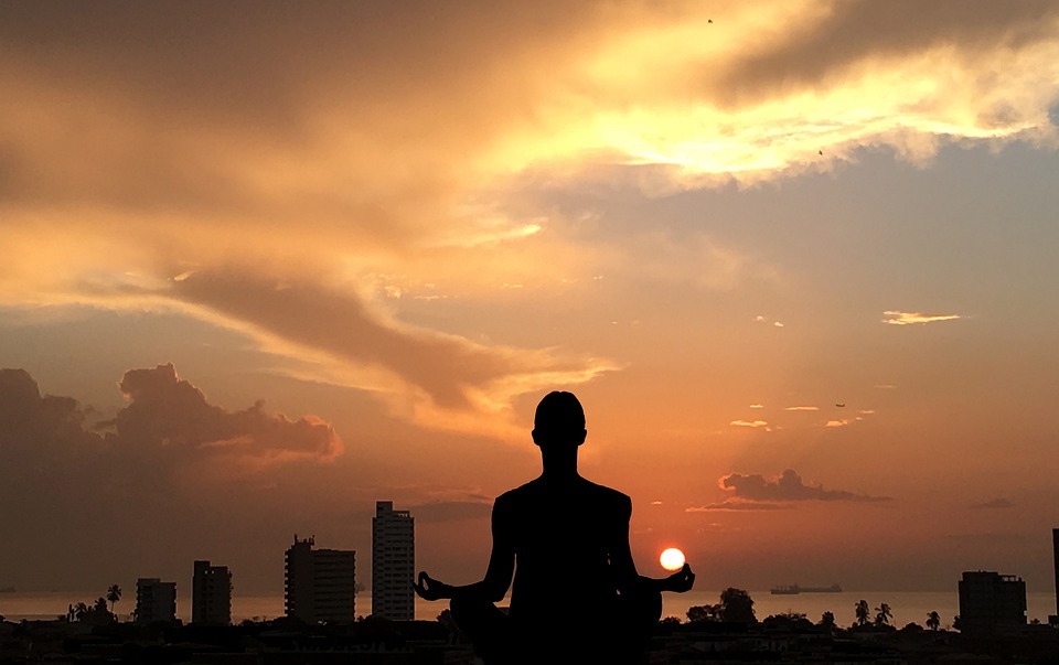 health, yoga, sunset