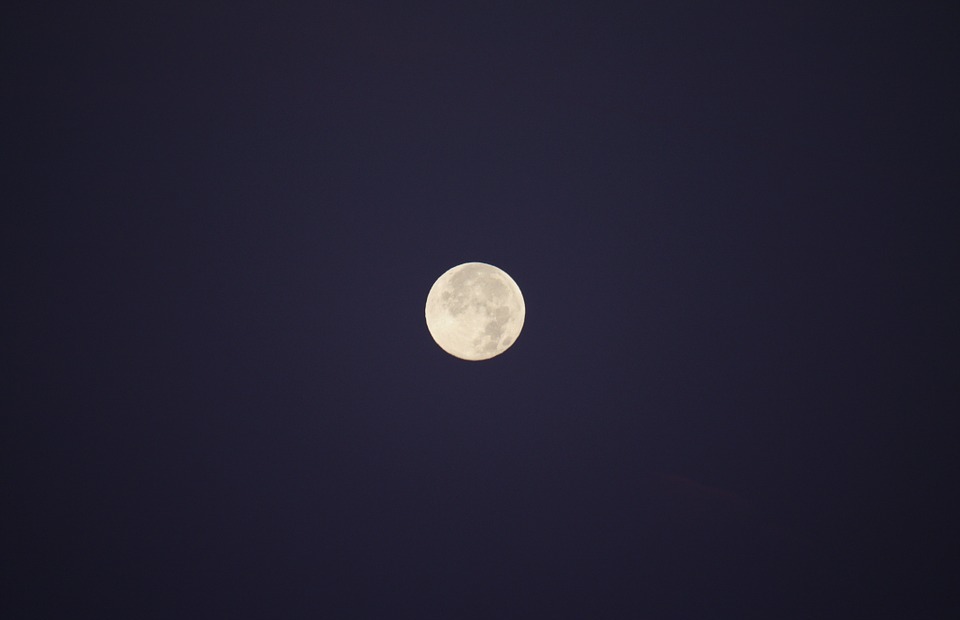 moon, full moon, night