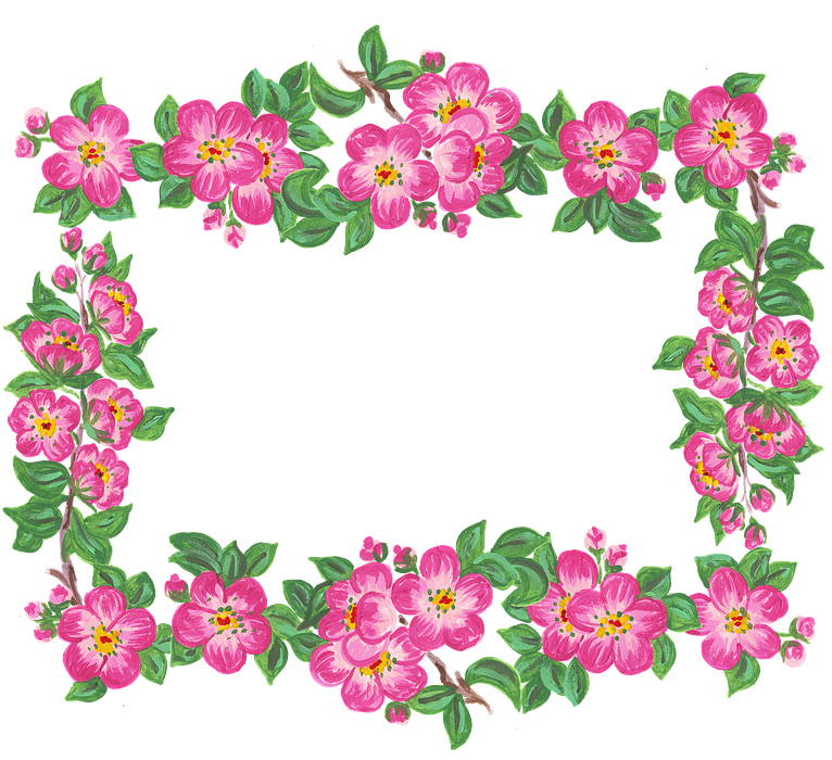 flower, border, cherry blossom