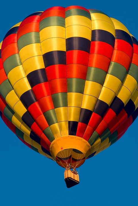 hot air balloon, balloon, colorful