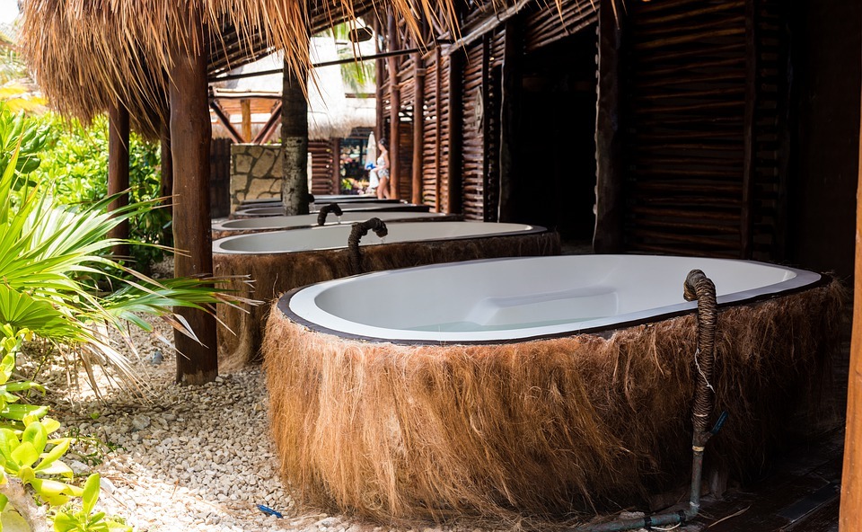 spa, coconut, bath tub