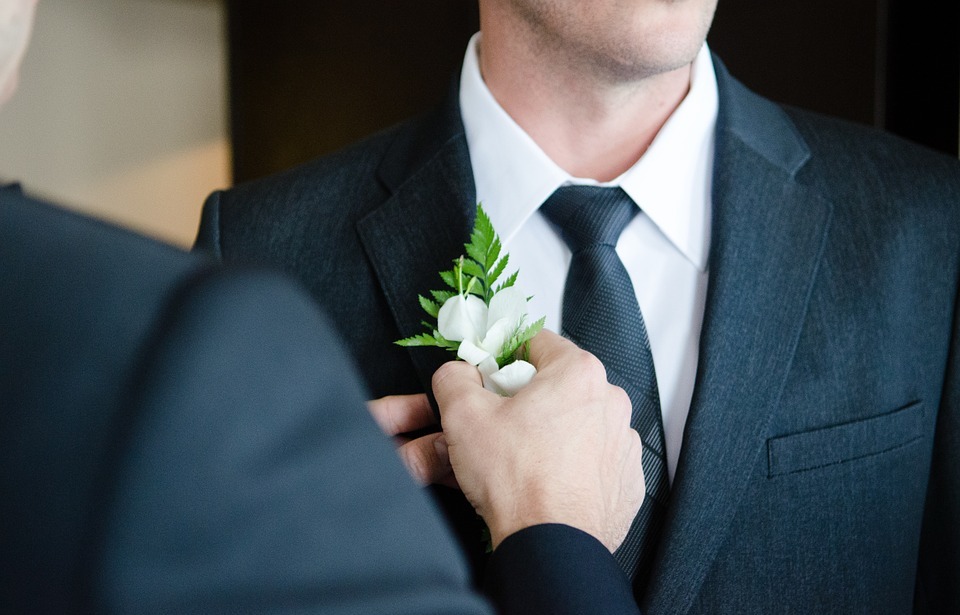 wedding, marriage, buttonhole