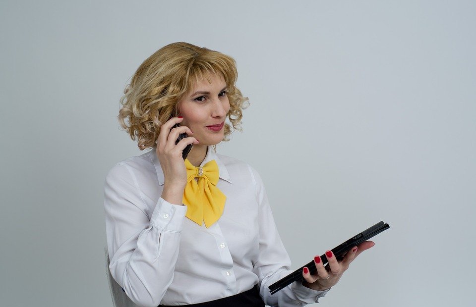 business woman, telephone, phone
