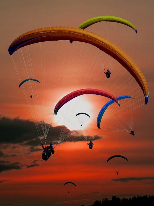 paraglider, paragliding, fly