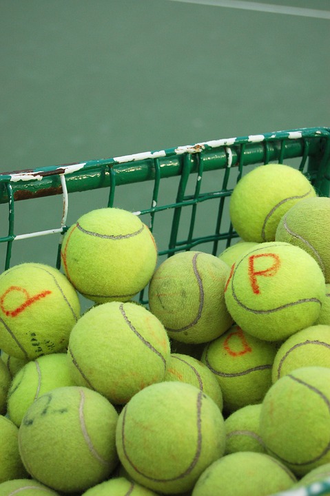 ball, tennis, green