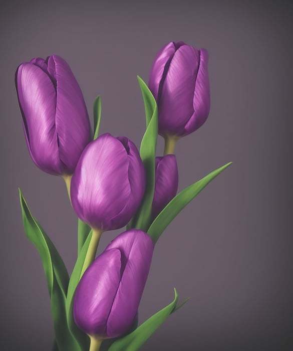 happy mothers day, ai generated, purple tulips