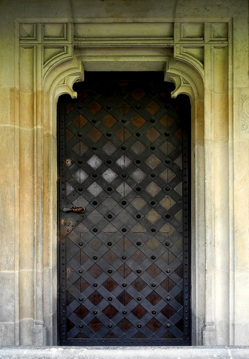door, old, gothic