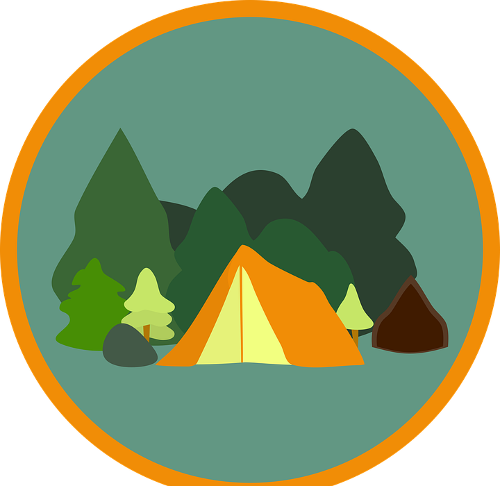 camping, tent, icon