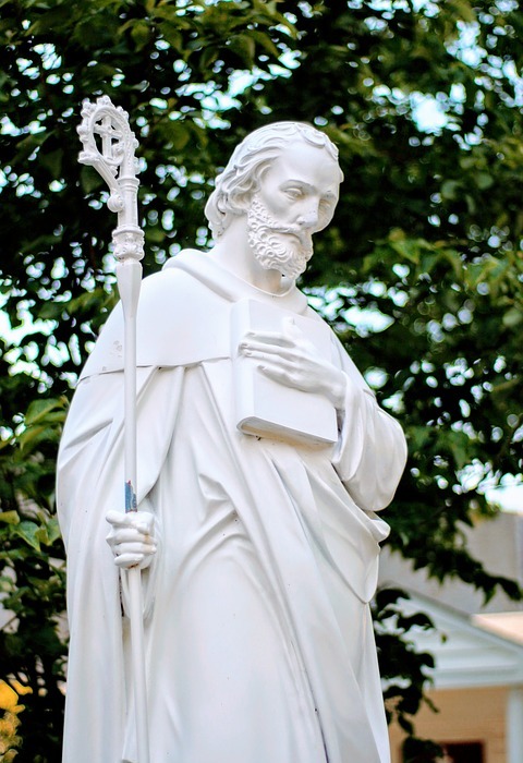 saint benedict, statue, catholic