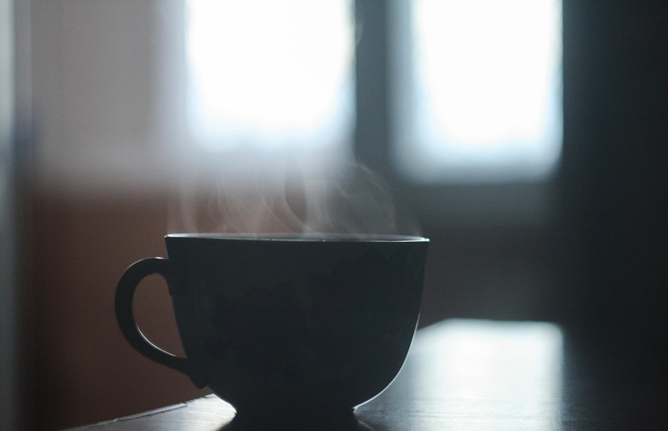 cup, hot, steam