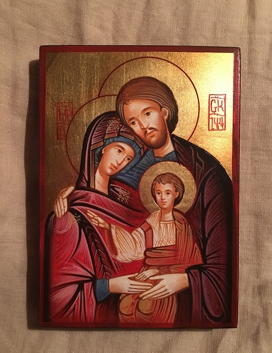 christian, icon, the holy family
