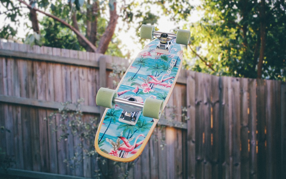 skateboard, air, sport