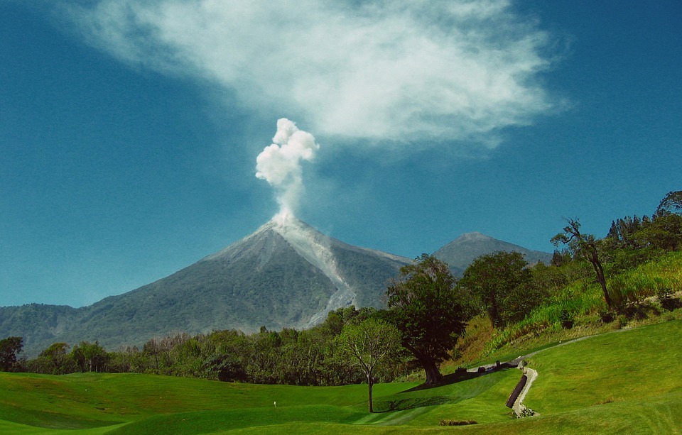 volcanic eruption, volcano, guatemala