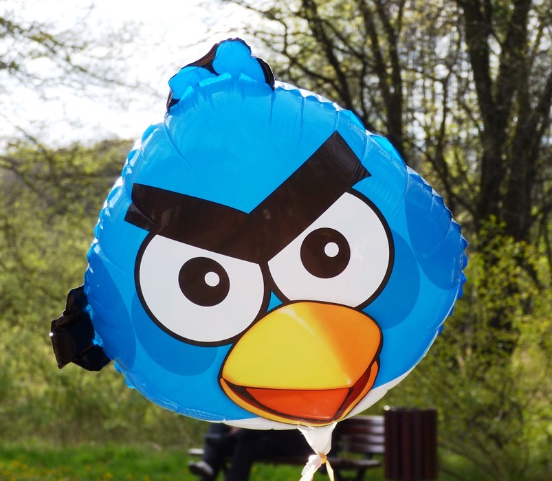 angry birds, balloon, bird