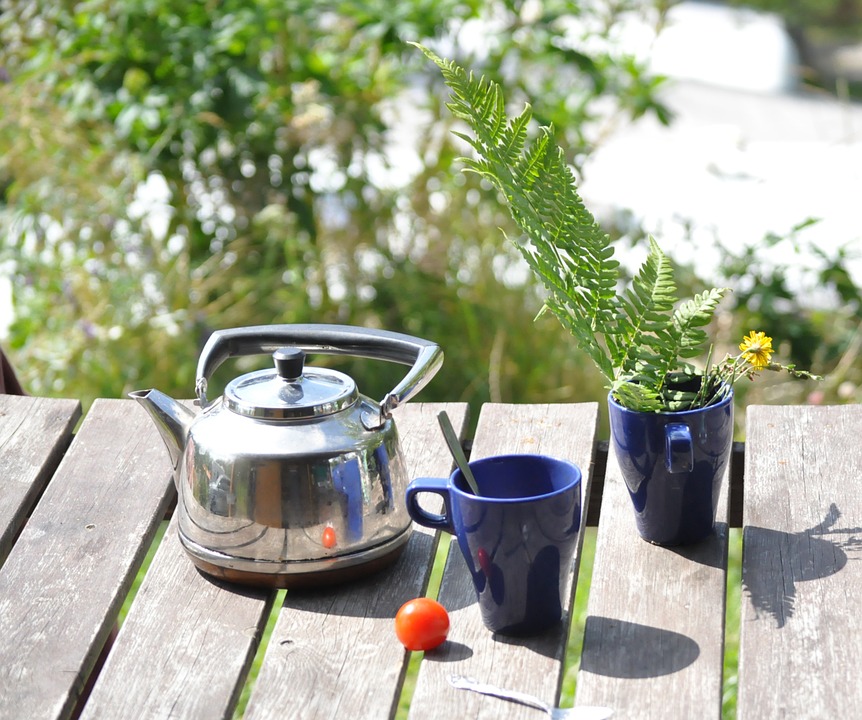 breakfast, camping, teapot