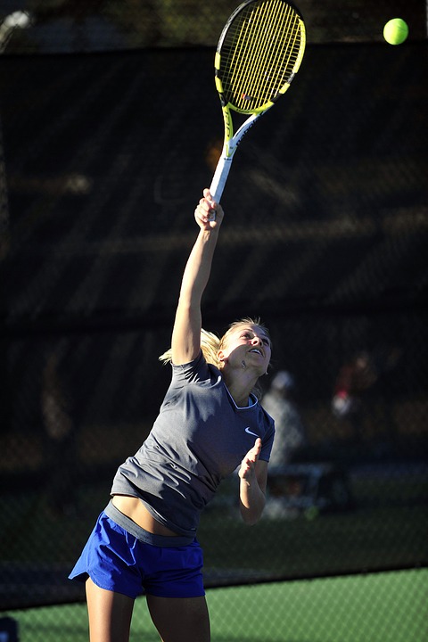 tennis player, woman, racket