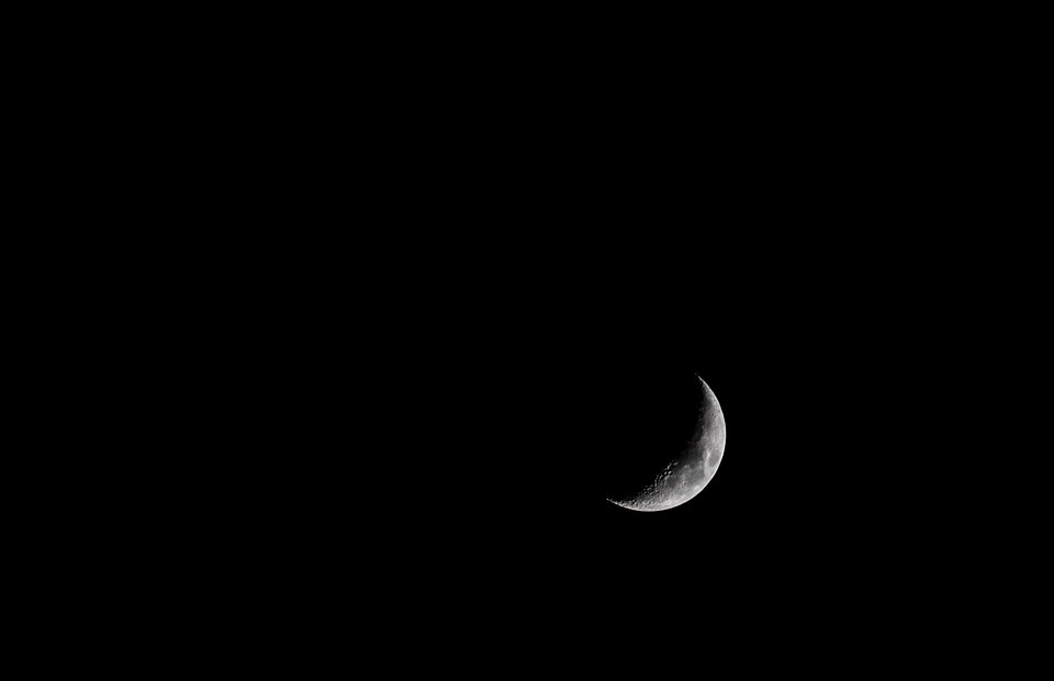 moon, night, space