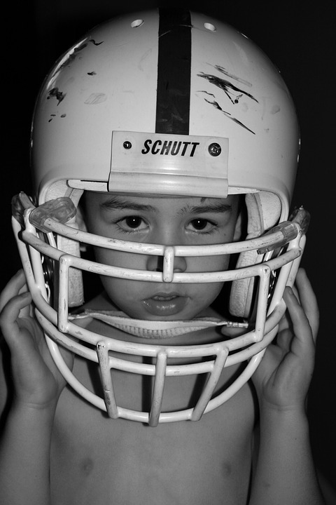 football, boy, helmet
