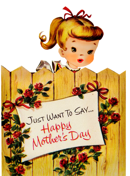 mother's day, vintage, greeting card