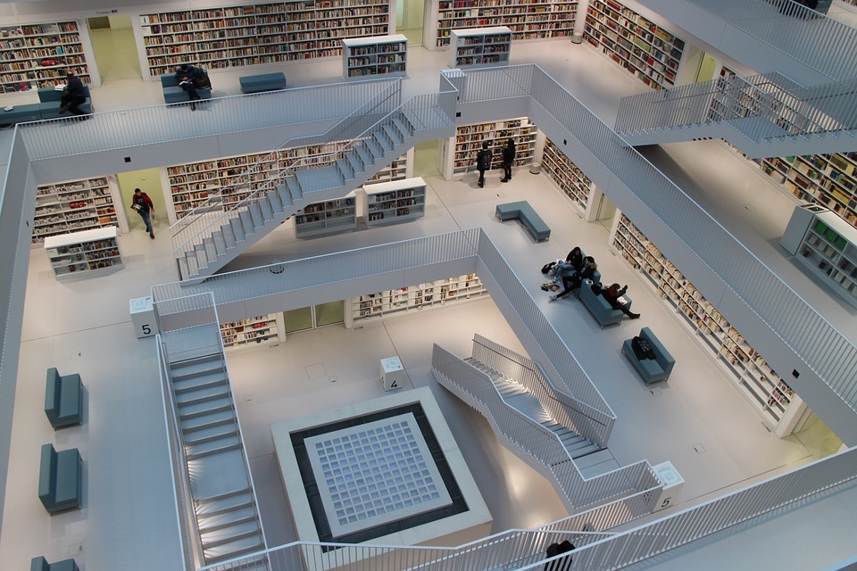 stuttgart, architecture, library