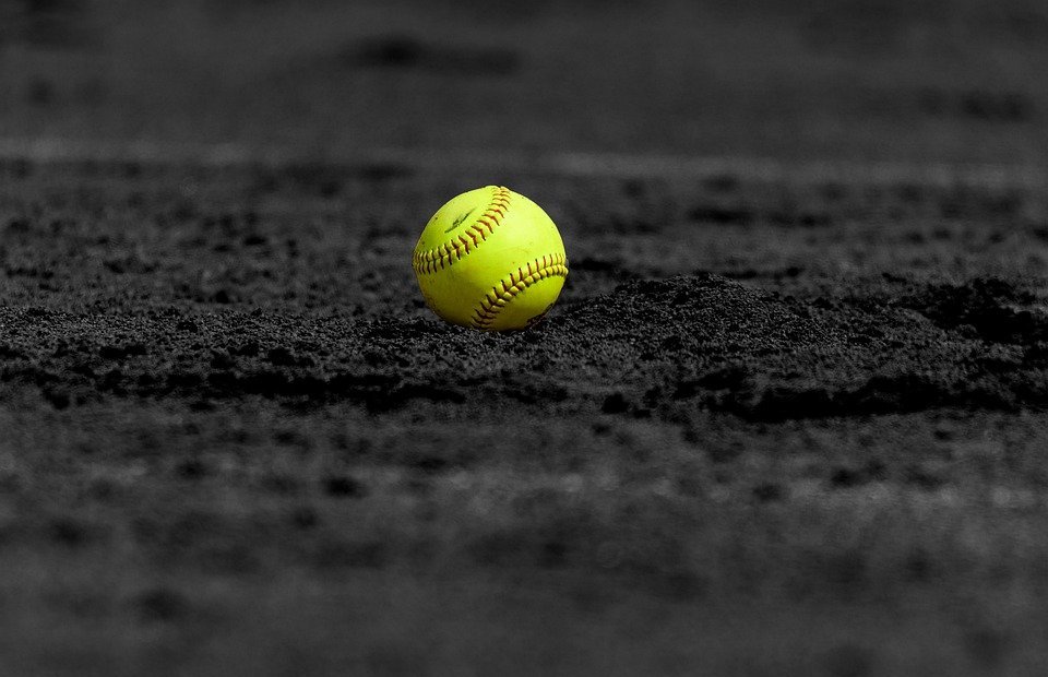 softball, ball, field