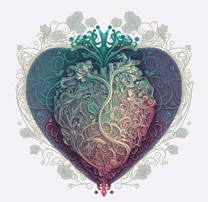 valentine, heart, design