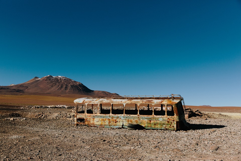 bus, old, in to the wild