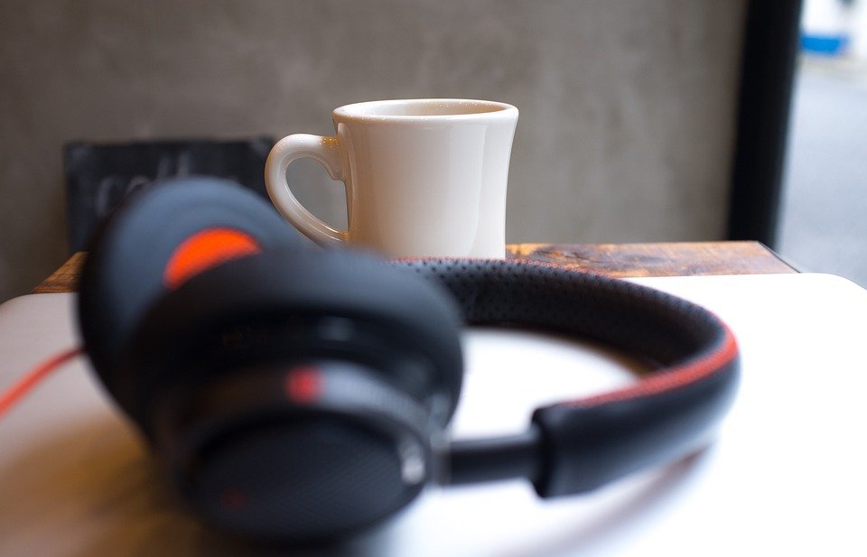 headphone, sound trip, mug