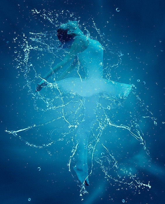 dancer, ballet, underwater
