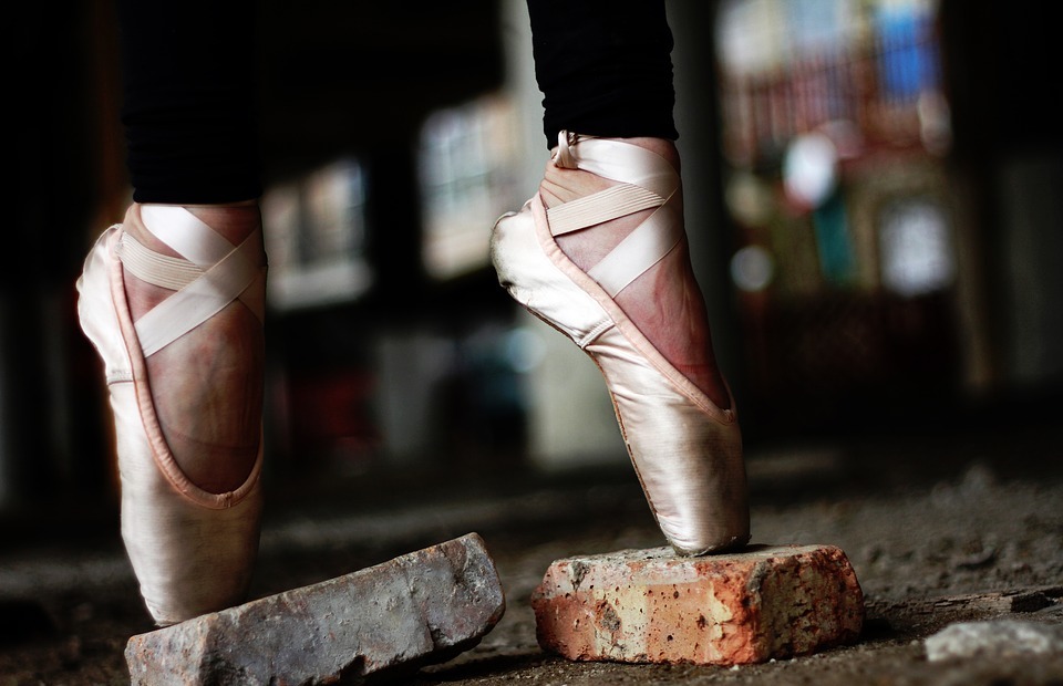 bricks, ballet, shoes
