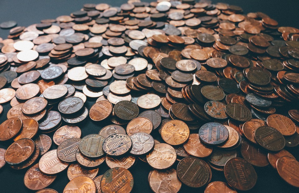 coins, pennies, money