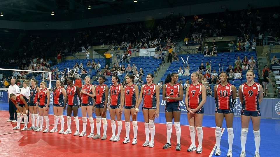 volleyball team, women, sport
