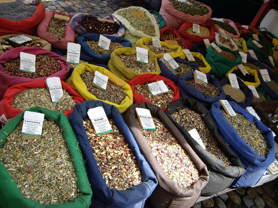 market stall, teas, tee