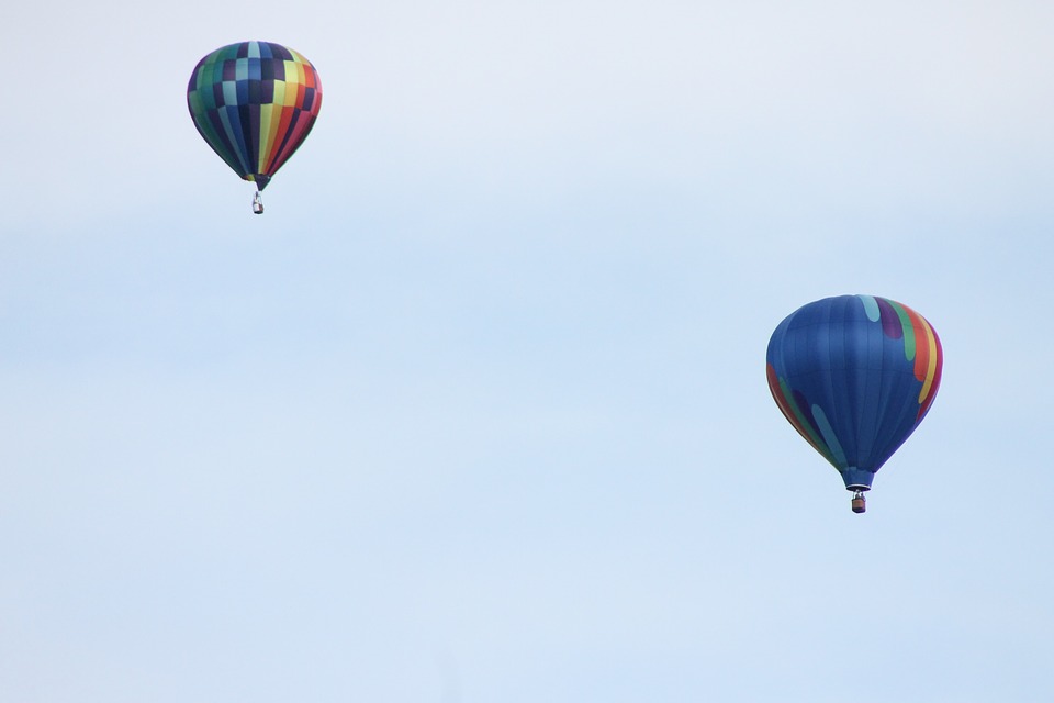 hot air balloons, sky, air