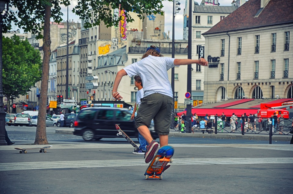 skateboard, adolescence, urban sport