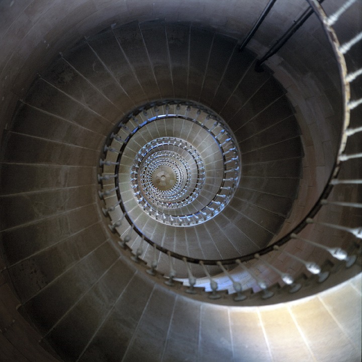 lighthouse stairs, circular, steps