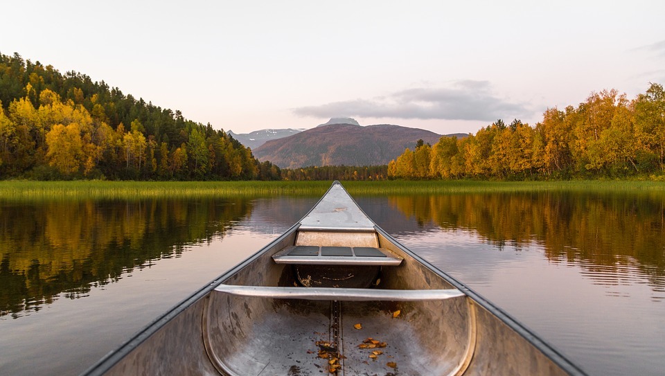 lake, canoe, kayak