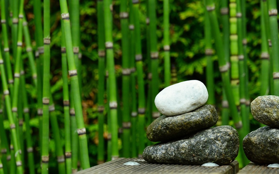 stones, bamboo, decoration