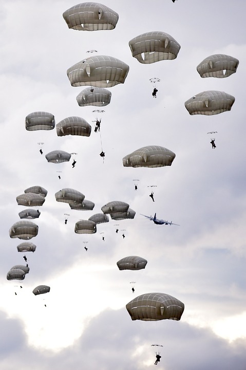 parachute, training, parachuting