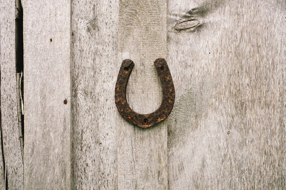horseshoe, barn, rusty