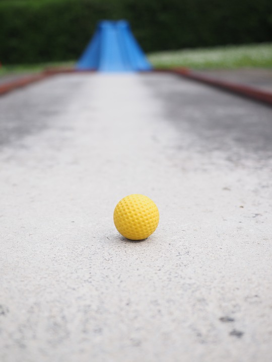 ball, mini golf ball, yellow