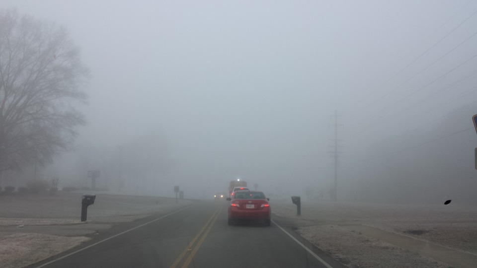 mist, fog, car