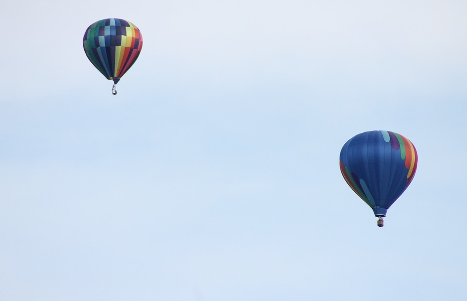 hot air balloons, sky, air