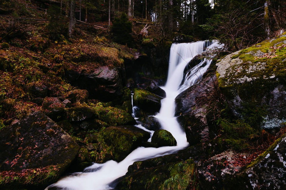 waterfall, river, stream