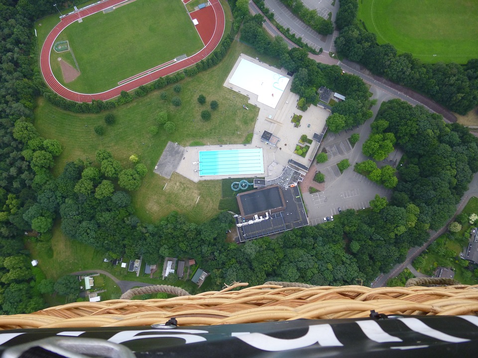 sports, swimming pool, airphoto