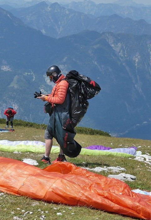 paragliding, lake hallstatt, air sports