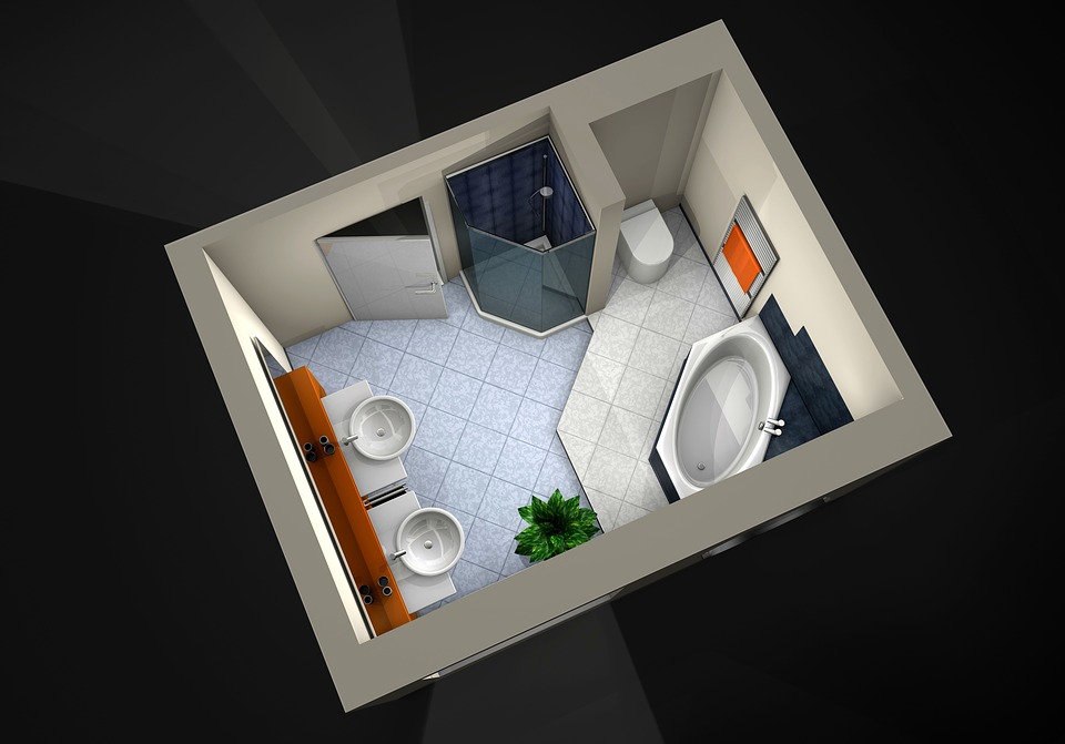 visualization, 3d object, bathroom