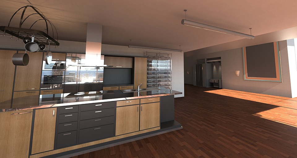 kitchen, room, modern