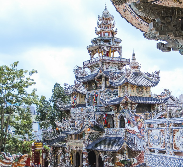 temple, linh phuoc temple, travel destination